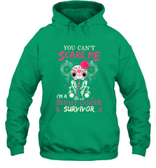 You can't Scare Me I'm Breast Cancer Survivor Elephant Funny Hooded Sweatshirt Hooded Sweatshirt - HHHstores