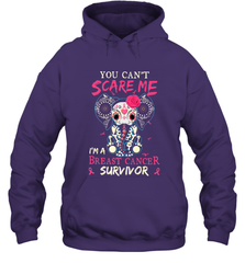 You can't Scare Me I'm Breast Cancer Survivor Elephant Funny Hooded Sweatshirt Hooded Sweatshirt - HHHstores