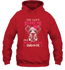 You can't Scare Me I'm Breast Cancer Survivor Elephant Funny Hooded Sweatshirt Hooded Sweatshirt - HHHstores