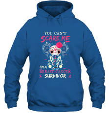 You can't Scare Me I'm Breast Cancer Survivor Elephant Funny Hooded Sweatshirt Hooded Sweatshirt - HHHstores