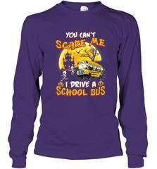 You Can't Scare Me I Drive School Bus Halloween Gift Long Sleeve T-Shirt Long Sleeve T-Shirt - HHHstores