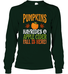 Pumpkins Hayrides Apple Cider Fall Love Halloween Gift Long Sleeve T-Shirt Long Sleeve T-Shirt - HHHstores