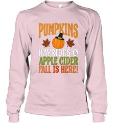 Pumpkins Hayrides Apple Cider Fall Love Halloween Gift Long Sleeve T-Shirt Long Sleeve T-Shirt - HHHstores