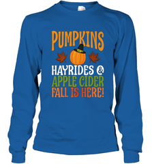 Pumpkins Hayrides Apple Cider Fall Love Halloween Gift Long Sleeve T-Shirt Long Sleeve T-Shirt - HHHstores