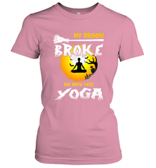 My Broom Broke So Now I Go Yoga Funny Halloween Costume Gift Women's T-Shirt Women's T-Shirt - HHHstores