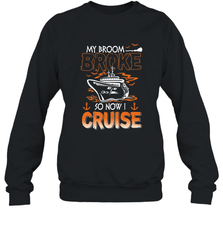 My Broom Broke So Now I Am A Nurse Halloween Costume Crewneck Sweatshirt Crewneck Sweatshirt - HHHstores