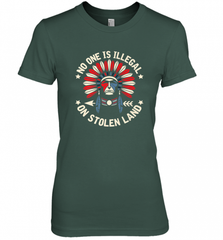 No One Is Illegal On Stolen Land Indigenous Immigrant Women's Premium T-Shirt Women's Premium T-Shirt - HHHstores