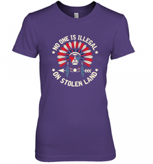 No One Is Illegal On Stolen Land Indigenous Immigrant Women's Premium T-Shirt Women's Premium T-Shirt - HHHstores