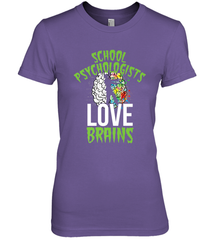 School Psychologists Love Brains Halloween Teacher Women's Premium T-Shirt Women's Premium T-Shirt - HHHstores