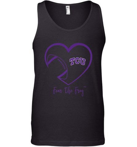 TCU Horned Frogs Football Inside Heart  Team Men's Tank Top Men's Tank Top / Black / XS Men's Tank Top - HHHstores