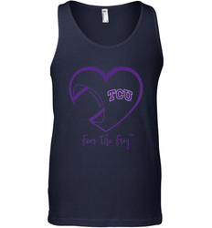 TCU Horned Frogs Football Inside Heart  Team Men's Tank Top