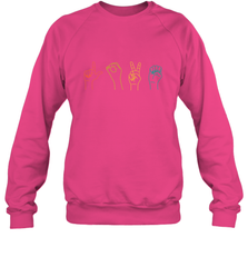 Love ASL Sign language Alphabet Valentines Day Gift idea Crewneck Sweatshirt Crewneck Sweatshirt - HHHstores