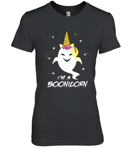 I'm A Boonicorn Cute Halloween Unicorn Boo Ghost Women's Premium T-Shirt Women's Premium T-Shirt / Black / XS Women's Premium T-Shirt - HHHstores
