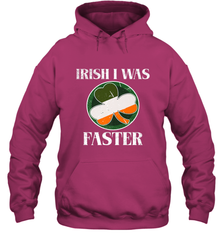 Irish I Was Faster Funny Running St Patricks Day Hooded Sweatshirt Hooded Sweatshirt - HHHstores
