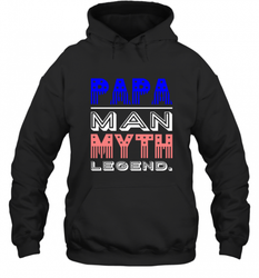 Papa Man Myth Legend Father's Day Dad Veteran Hooded Sweatshirt
