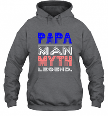 Papa Man Myth Legend Father's Day Dad Veteran Hooded Sweatshirt Hooded Sweatshirt - HHHstores