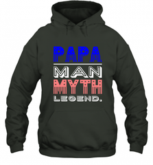 Papa Man Myth Legend Father's Day Dad Veteran Hooded Sweatshirt Hooded Sweatshirt - HHHstores
