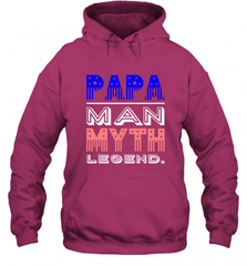 Papa Man Myth Legend Father's Day Dad Veteran Hooded Sweatshirt Hooded Sweatshirt - HHHstores