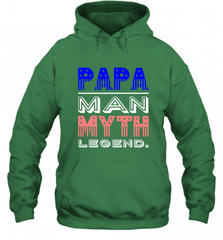 Papa Man Myth Legend Father's Day Dad Veteran Hooded Sweatshirt Hooded Sweatshirt - HHHstores