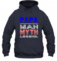 Papa Man Myth Legend Father's Day Dad Veteran Hooded Sweatshirt Hooded Sweatshirt - HHHstores