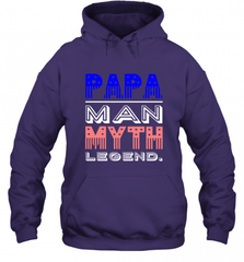 Papa Man Myth Legend Father's Day Dad Veteran Hooded Sweatshirt Hooded Sweatshirt - HHHstores
