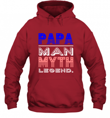 Papa Man Myth Legend Father's Day Dad Veteran Hooded Sweatshirt Hooded Sweatshirt - HHHstores