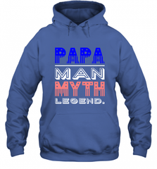 Papa Man Myth Legend Father's Day Dad Veteran Hooded Sweatshirt Hooded Sweatshirt - HHHstores