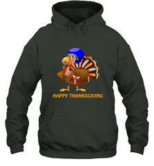 Cool Happy Thanksgiving Football Shirt Gobble Player Turkey Hooded Sweatshirt Hooded Sweatshirt - HHHstores