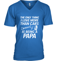 The only thing I love more than Cars is Being a Papa Funny Men's V-Neck Men's V-Neck - HHHstores