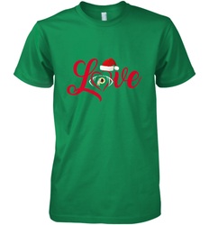 NFL Washington Redskins Logo Christmas Santa Hat Love Heart Football Team Men's Premium T-Shirt