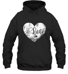 Love Valentines Day Heart Vintage Gift For Men Women Hooded Sweatshirt Hooded Sweatshirt - HHHstores