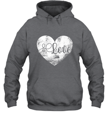 Love Valentines Day Heart Vintage Gift For Men Women Hooded Sweatshirt Hooded Sweatshirt - HHHstores