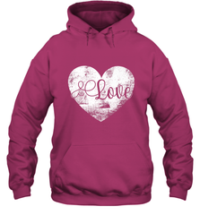 Love Valentines Day Heart Vintage Gift For Men Women Hooded Sweatshirt Hooded Sweatshirt - HHHstores