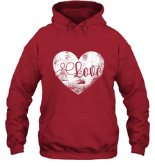 Love Valentines Day Heart Vintage Gift For Men Women Hooded Sweatshirt Hooded Sweatshirt - HHHstores