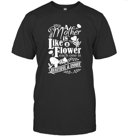 A mother is like a flower each one is beautiful and unique Men's T-Shirt Men's T-Shirt / Black / S Men's T-Shirt - HHHstores