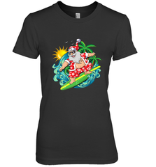 Christmas in July Santa Claus Hawaiian Surfing Gift Surf Women's Premium T-Shirt Women's Premium T-Shirt - HHHstores