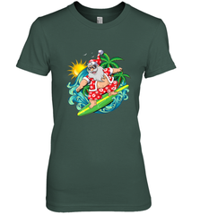 Christmas in July Santa Claus Hawaiian Surfing Gift Surf Women's Premium T-Shirt Women's Premium T-Shirt - HHHstores