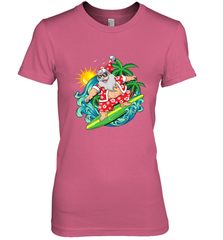 Christmas in July Santa Claus Hawaiian Surfing Gift Surf Women's Premium T-Shirt Women's Premium T-Shirt - HHHstores