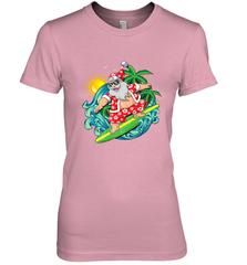 Christmas in July Santa Claus Hawaiian Surfing Gift Surf Women's Premium T-Shirt Women's Premium T-Shirt - HHHstores