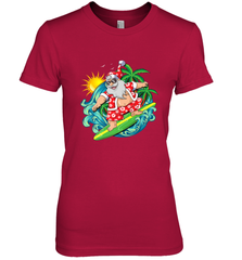 Christmas in July Santa Claus Hawaiian Surfing Gift Surf Women's Premium T-Shirt Women's Premium T-Shirt - HHHstores