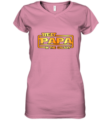 The best Papa in the galaxy Women's V-Neck T-Shirt Women's V-Neck T-Shirt - HHHstores