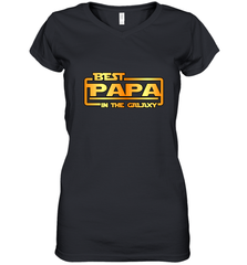 The best Papa in the galaxy Women's V-Neck T-Shirt Women's V-Neck T-Shirt - HHHstores