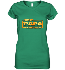 The best Papa in the galaxy Women's V-Neck T-Shirt Women's V-Neck T-Shirt - HHHstores