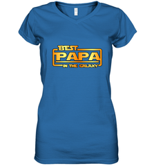The best Papa in the galaxy Women's V-Neck T-Shirt Women's V-Neck T-Shirt - HHHstores