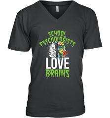 School Psychologists Love Brains Halloween Teacher Men's V-Neck Men's V-Neck - HHHstores