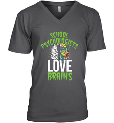 School Psychologists Love Brains Halloween Teacher Men's V-Neck Men's V-Neck - HHHstores