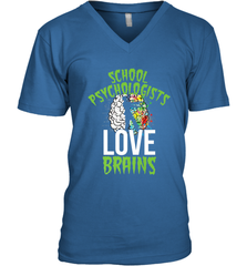 School Psychologists Love Brains Halloween Teacher Men's V-Neck Men's V-Neck - HHHstores