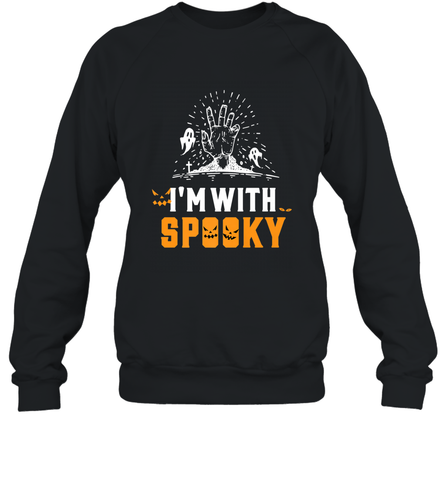 Spooky Halloween Costume Scary Gift Crewneck Sweatshirt Crewneck Sweatshirt / Black / S Crewneck Sweatshirt - HHHstores