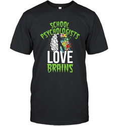 School Psychologists Love Brains Halloween Teacher Men's T-Shirt