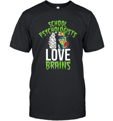 School Psychologists Love Brains Halloween Teacher Men's T-Shirt Men's T-Shirt / Black / S Men's T-Shirt - HHHstores